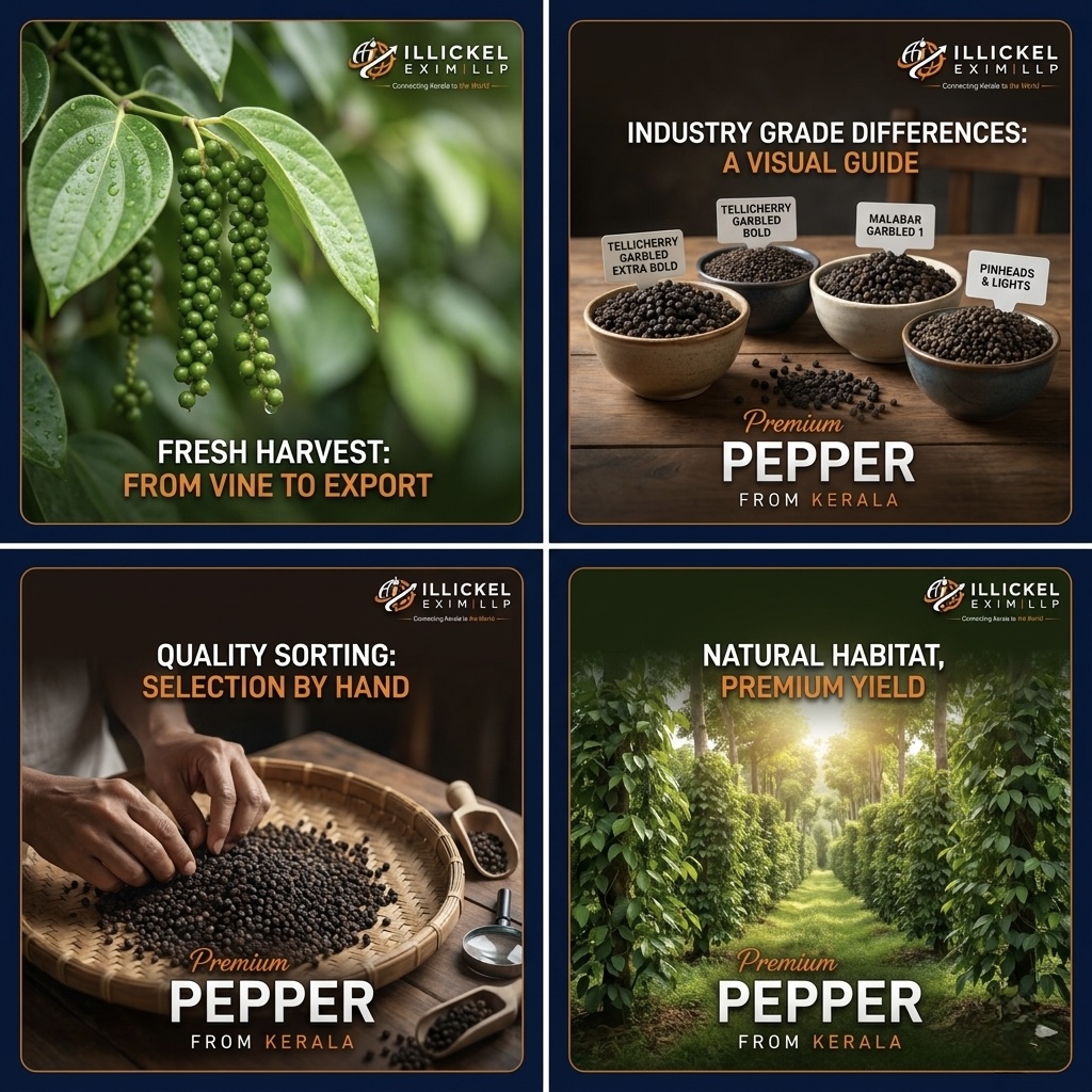 Premium Black Pepper Export from India